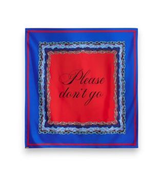 Essentiel Antwerp para mujer. KLASSIK Foulard Estampado Klassik azul (OSFA), Seda, Clásico