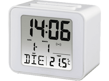 Reloj despertador - Hama Cube 00186305, Digital, Hora, alarma, fecha y temperatura, Compacto, Negro