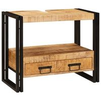 mueble tocador marron 71 x 33 x 58 cm madera de mango maciza vidaxl