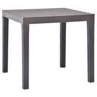 mesa de jardin de plastico color moca 78x78x72 cm vidaxl