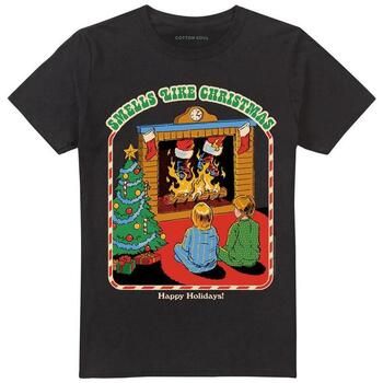 Steven Rhodes Camiseta Smells Like Christmas para hombre