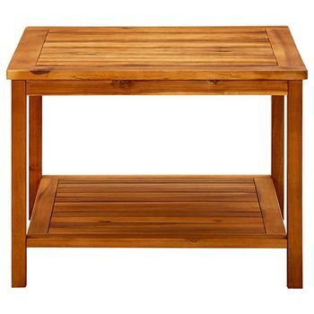 Mesa De Café - Mesa De Centro De Madera Maciza De Acacia 60x60x45 Cm