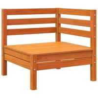 sofa de jardin  sofa de exterior de esquina madera maciza de pino marron cera