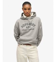superdry para mujer w2012452a sudadera athletic essentials relax gris m casual algodon