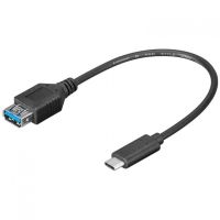 goobay cable usb-c a usb 30 machohembra 20cm negro