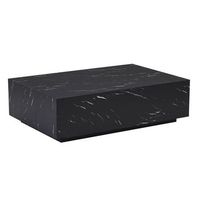 mesa de centro de marmol amiri xxl - 120 x 80 cm negro