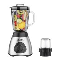 spark licuadora 2 in 1  5 velocidades 800w de acero inoxidable con jarra de cristal resistente para smoothies y mas