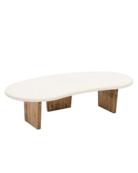 Mesa de centro de microcemento con tres patas envejecido 120x30cm