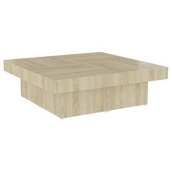 Mesa De Centro Madera Contrachapada Roble Sonoma 90x90x28 Cm