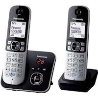 kx-tg6822 duo telefono inalambrico contestador automatico negro gris