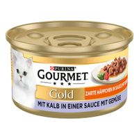 purina gourmet gold bocaditos en salsa 48 x 85 g - pack ahorro - ternera y verdura