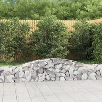 cestas de gaviones 4 piezas  gavion para piedras  gavion decorativo forma de arco hierro 400x30x4060 cm cfw651863