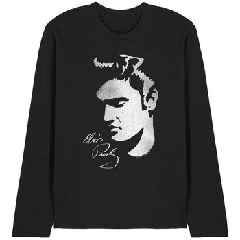 Elvis Presley Camiseta manga larga Simple Face para mujer