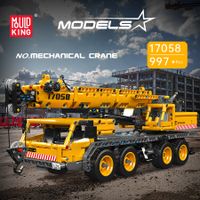 mould king 17058 bloques de construccion de grua mecanica 997 piezas ladrillos de modelo de camion de ingenieria juguete coleccionable mecanico diy