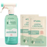 natulim spray limpiacristales 500 ml  2 sobres