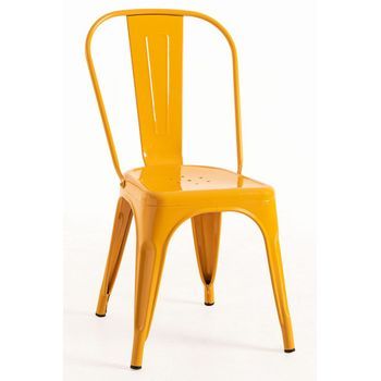 Pack 6 Sillas Torix De Acero Reforzado 86*36*36 Cm - Naranja Azafrán