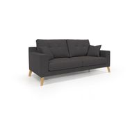 danish sofa moderno de tela suave e impermeable 166 cm negro