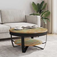 mesa de centrormesa auxiliarrmesa de cafe madera maciza reciclada 65x32 cm