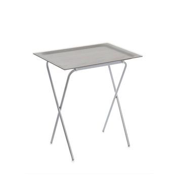 Mesa Plegable Auxiliar Ada Con Bandeja Extraíble Para Interior Y Exterior,,fresno