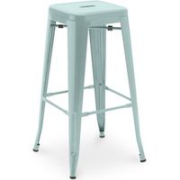 taburete de bar - diseno industrial - 76cm - new edition- stylix  verde palido