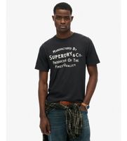 superdry para hombre m1012256a camiseta copper negro xxl casual algodon manga corta