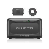 bluetti kit b500k con charger 2 bateria de expansion 5120wh lifepo4 con cable ca90 cargador alternador dc dc 1200w