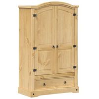 armario corona 101x52x170 cm madera maciza de pino vidaxl