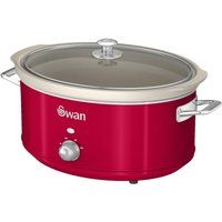 swan retro sf17031rn slow cooker - red red