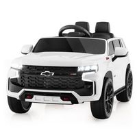 coche electrico chevrolet infantil con mando a distancia 24g y mando a distancia suspension y luces y amp coche infantil musical blanco