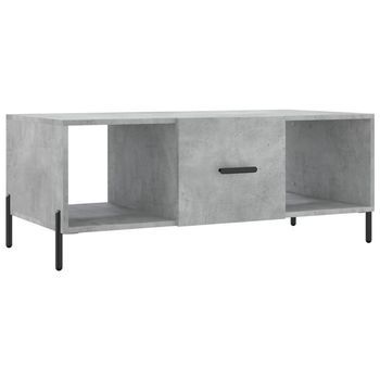 Mesa De Centro Madera Contrachapada Gris Hormigón 102x50x40 Cm Vidaxl