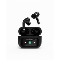 auriculares gembird tws-lcd-anc-01-bk inalambricos bluetooth con cancelacion activa de ruido microfono y estuche lcd negros