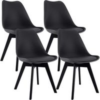juego de 4 sillas de comedor linares plastico negronegro 50x49x83 cm clp