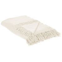 colcha decorativa para cama con borlas de algodon dormitorio 200 x 220 cm blanco crema yerbent