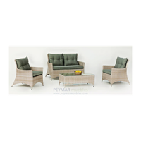 conjunto sofa 2 plazas sillones y mesa de centro exterior