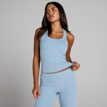 Camiseta de tirantes acanalada con sujetador integrado para mujer de MP - Azul denim - XS