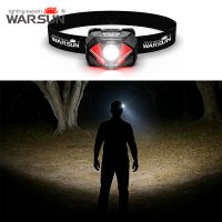 linterna frontal led warsun wh02 linterna frontal recargable con sensor de movimiento luz frontal ultrabrillante con doble potencia 5 modos rojo w