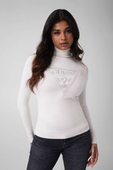 Suéter Con Logo Y Cuello Alto