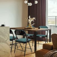 silla de tela  turquesa