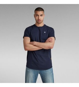 G-Star para hombre. D16396-B353-6067 Camiseta Lash marino (XS), Casual, Manga corta, Algodón Orgánico, Sostenible
