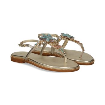 Exe Sandalias Planas Mujer - Dorado Talla 36