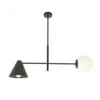 lampara de techo semra negro 2 luces