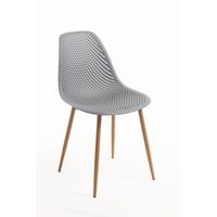 pack 4 sillas dabel de polipropileno 825043504150 cm - gris
