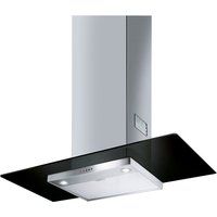 smeg kfv92dne chimney cooker hood - black glass  stainless steel stainless steel