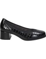 zapatos de piel con tacon para mujer pitillos 10820 negro 39