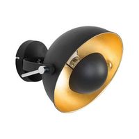 lampara de pared de metal negro dorado bicolor ajustable industrial thames ii