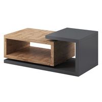 mesa baja de diseno coleccion bergame colores roble y gris antracita estilo de diseno