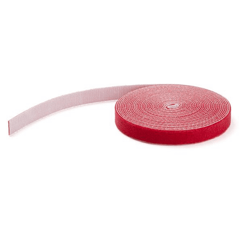 25FT. HOOK AND LOOP ROLL - RED - RESUAB LE