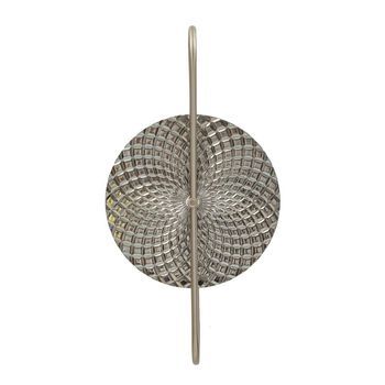 Aplique De Metal Plateado Y Cristal 28x15x54 Cm