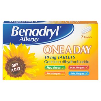Benadryl Allergy Relief 10mg One A Day - 7 Tablets