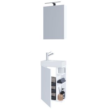 2tlg Lavabo Baño Lumia Gabinete Espejo